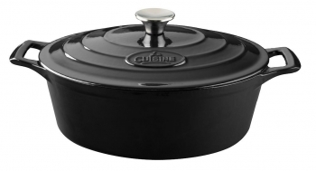 La Cuisine 6.34 Qt - 33cm Black Oval Dutch Oven