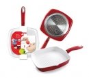 Ceramic 4mm Red Grill Pan