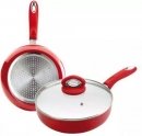 Ibili 9.5" - 24 cms Red Saute Pan with Ceramic Coating